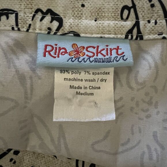 RipSkirt Hawaii Maui Medium Floral Mini Wrap Skirt Tropical Beach Vacation O12 - Picture 4 of 4